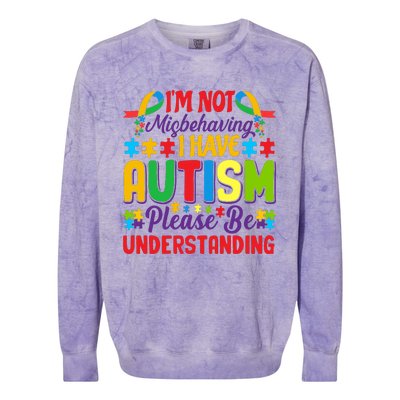 Motivational Autism Slogans Autism Awareness Autism Acceptance Disability Month Colorblast Crewneck Sweatshirt