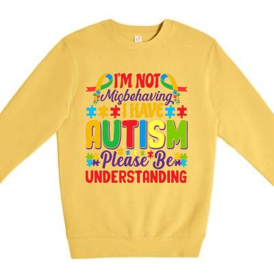 Motivational Autism Slogans Autism Awareness Autism Acceptance Disability Month Premium Crewneck Sweatshirt