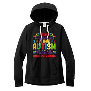 Motivational Autism Slogans Autism Awareness Autism Acceptance Disability Month Women's Fleece Hoodie