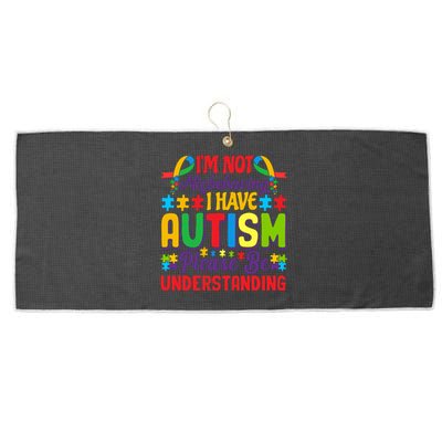 Motivational Autism Slogans Autism Awareness Autism Acceptance Disability Month Large Microfiber Waffle Golf Towel