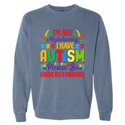 Motivational Autism Slogans Autism Awareness Autism Acceptance Disability Month Garment-Dyed Sweatshirt