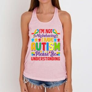 Motivational Autism Slogans Autism Awareness Autism Acceptance Disability Month Women's Knotted Racerback Tank