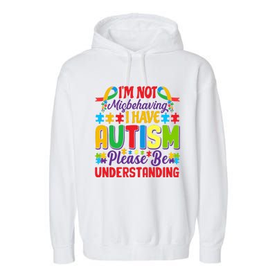 Motivational Autism Slogans Autism Awareness Autism Acceptance Disability Month Garment-Dyed Fleece Hoodie