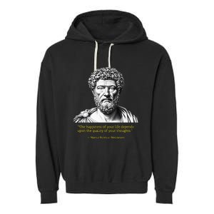 Marcus Aurelius Stoic Wisdom PhilosopherS Insight Garment-Dyed Fleece Hoodie