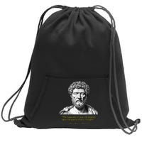 Marcus Aurelius Stoic Wisdom PhilosopherS Insight Sweatshirt Cinch Pack Bag