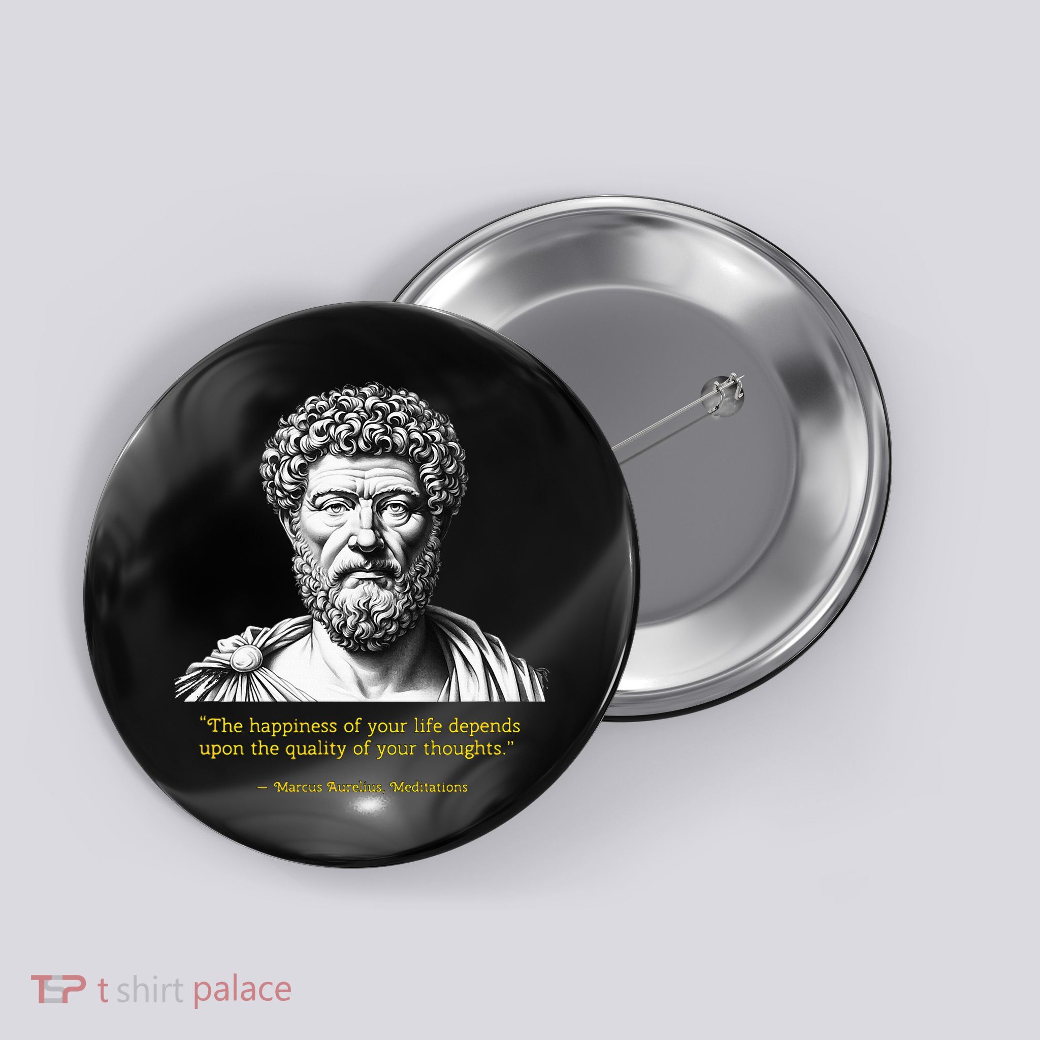 Marcus Aurelius Stoic Wisdom PhilosopherS Insight Button