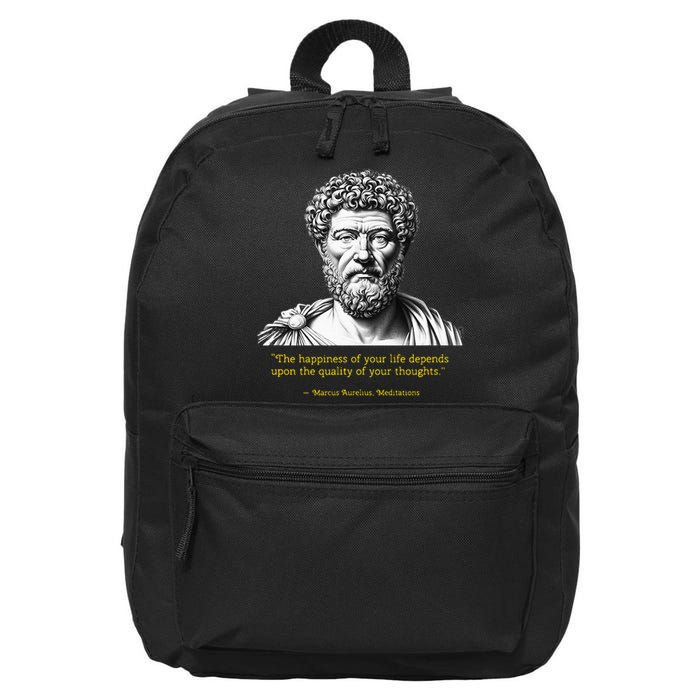 Marcus Aurelius Stoic Wisdom PhilosopherS Insight 16 in Basic Backpack