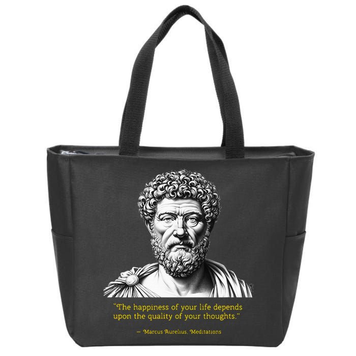 Marcus Aurelius Stoic Wisdom PhilosopherS Insight Zip Tote Bag