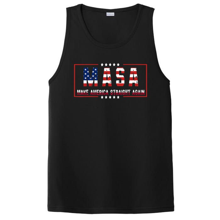 Make America Straight Again Political Funny Sarcastic PosiCharge Competitor Tank