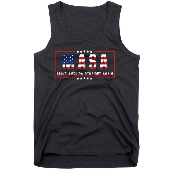 Make America Straight Again Political Funny Sarcastic Tank Top