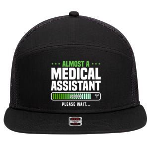 Medical Assistant Student Clinical Healthcare Professional Gift 7 Panel Mesh Trucker Snapback Hat