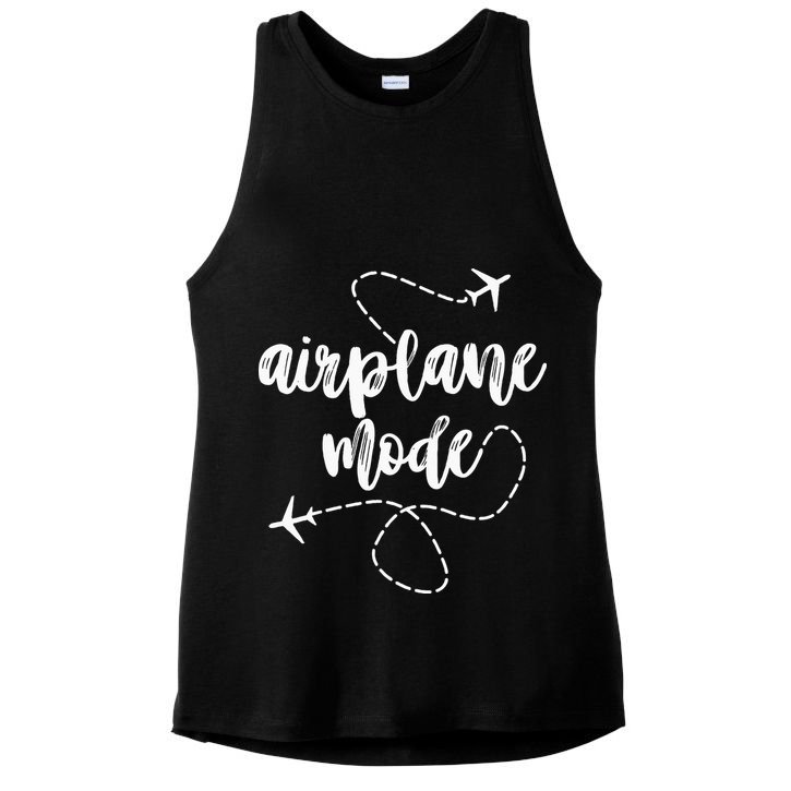 Mode Airplane Summer Vacation Travel Airplane Ladies PosiCharge Tri-Blend Wicking Tank