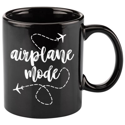 Mode Airplane Summer Vacation Travel Airplane 11oz C Handle Ceramic Mug