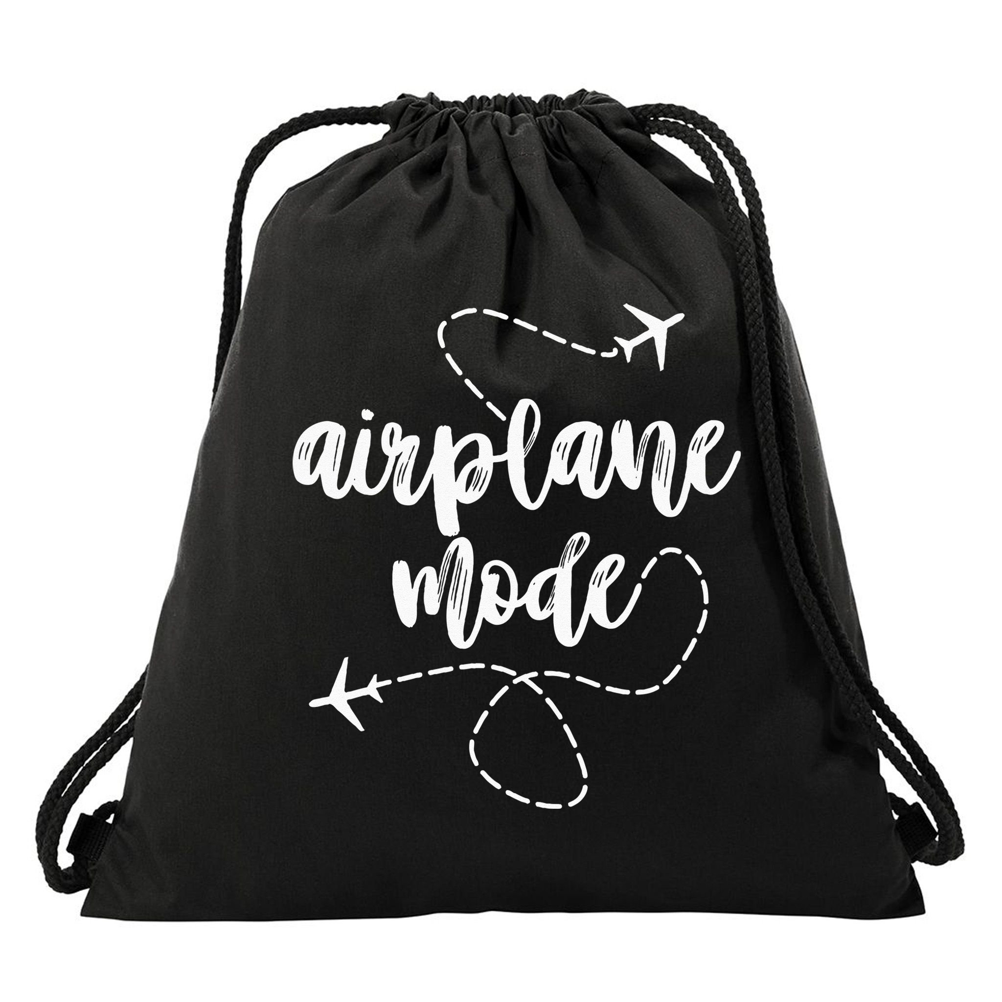 Mode Airplane Summer Vacation Travel Airplane Drawstring Bag