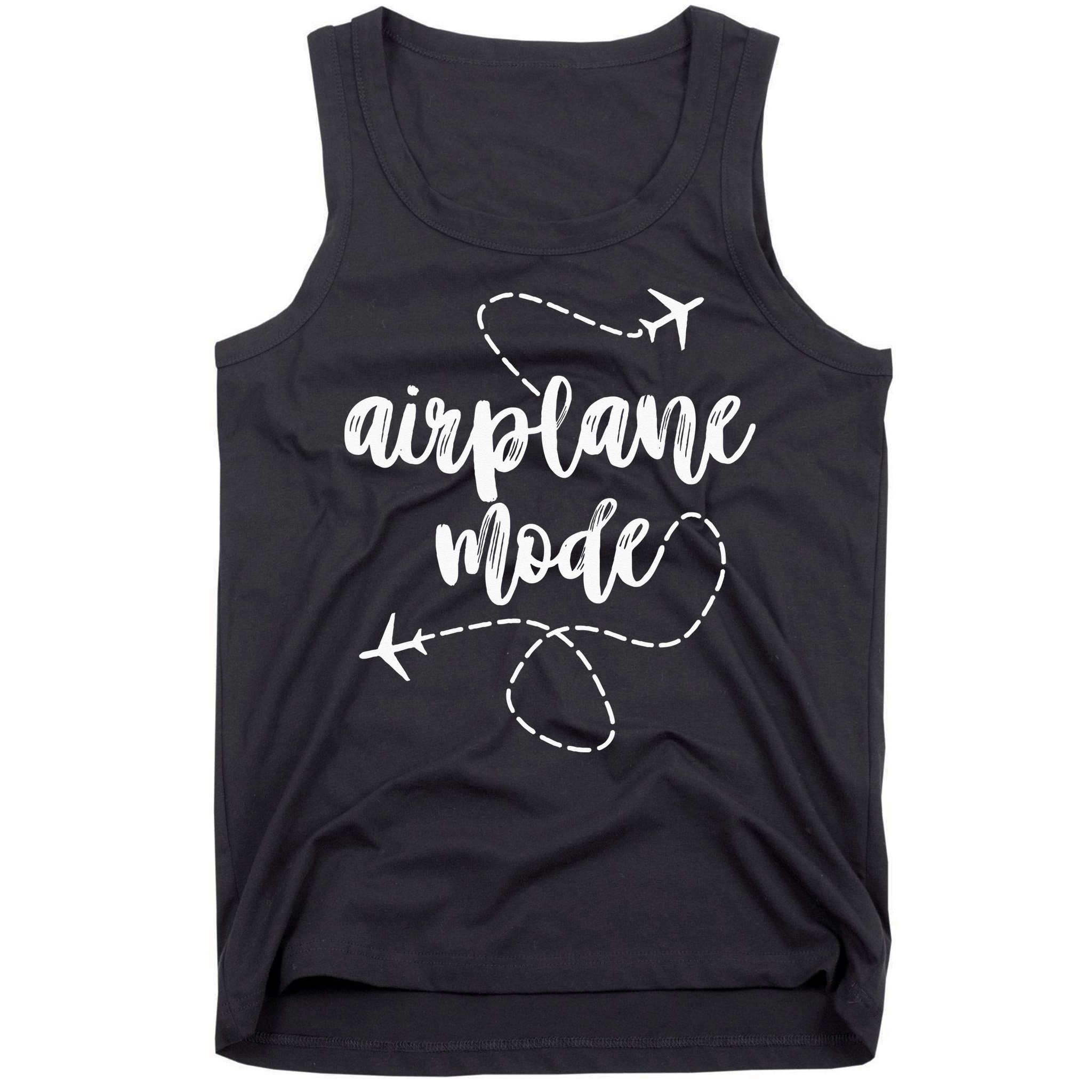 Mode Airplane Summer Vacation Travel Airplane Tank Top