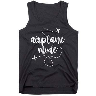 Mode Airplane Summer Vacation Travel Airplane Tank Top