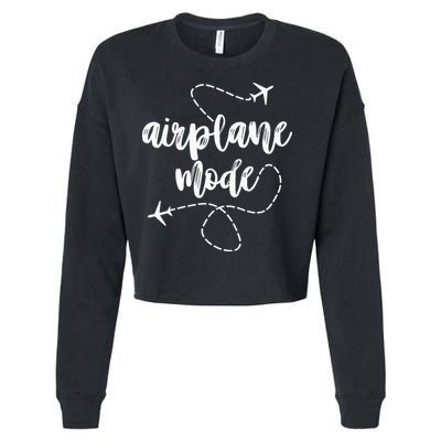 Mode Airplane Summer Vacation Travel Airplane Cropped Pullover Crew