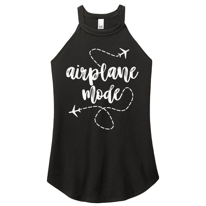 Mode Airplane Summer Vacation Travel Airplane Women's Perfect Tri Rocker Tank