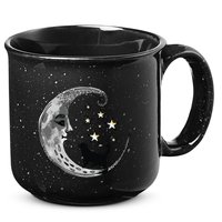 Moon And Stars With Black Cat 15oz Campfire Ceramic Mug
