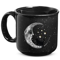 Moon And Stars With Black Cat 15oz Campfire Ceramic Mug
