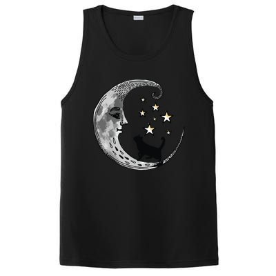 Moon And Stars With Black Cat PosiCharge Competitor Tank