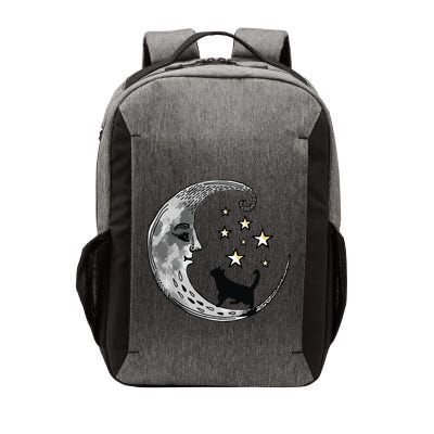 Moon And Stars With Black Cat Vector Backpack