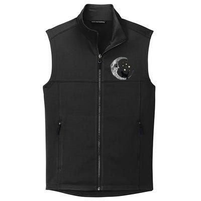 Moon And Stars With Black Cat Collective Smooth Fleece Vest