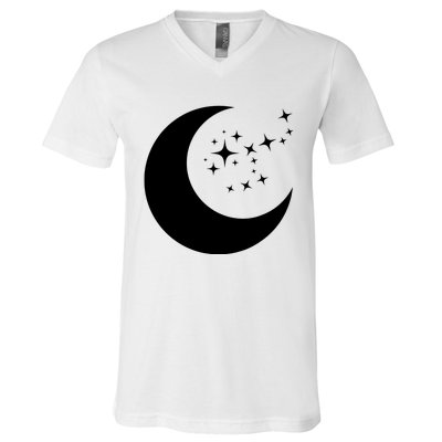 Moon And Stars V-Neck T-Shirt