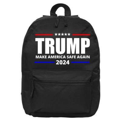 Make America Safe Again 2024 Trump 16 in Basic Backpack