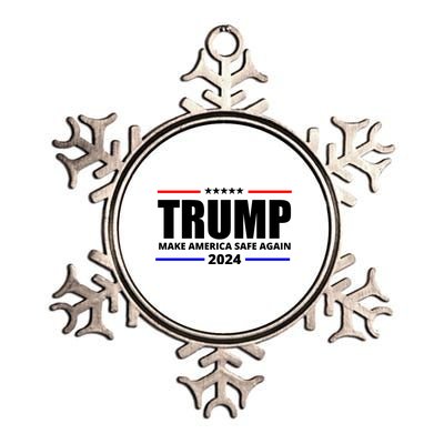 Make America Safe Again 2024 Trump Metallic Star Ornament