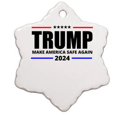 Make America Safe Again 2024 Trump Ceramic Star Ornament