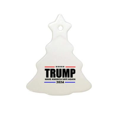 Make America Safe Again 2024 Trump Ceramic Tree Ornament