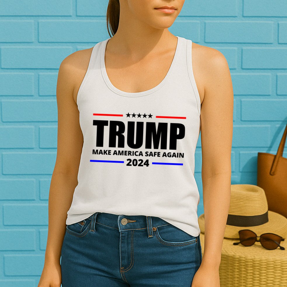 Make America Safe Again 2024 Trump Womens Tank Top