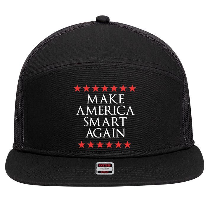 Make America Smart Again 7 Panel Mesh Trucker Snapback Hat