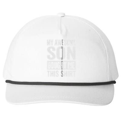 My Awesome Son Bought Me - Funny Mom Dad Snapback Five-Panel Rope Hat