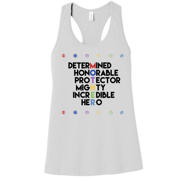 Marvel Avengers Super Hero Mothers Day Women's Racerback Tank