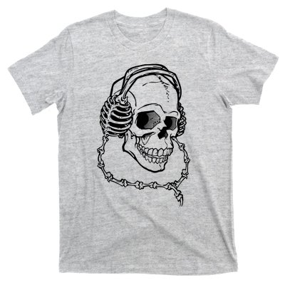 Music A Skull Wearing Headphones T-Shirt