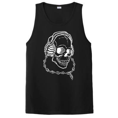 Music A Skull Wearing Headphones PosiCharge Competitor Tank