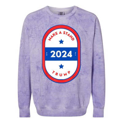 Make A Stand 2024 Trump Colorblast Crewneck Sweatshirt