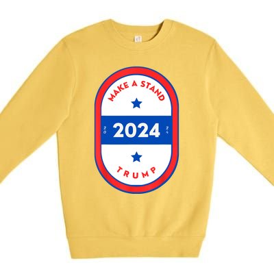 Make A Stand 2024 Trump Premium Crewneck Sweatshirt