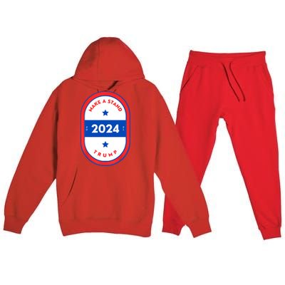 Make A Stand 2024 Trump Premium Hooded Sweatsuit Set