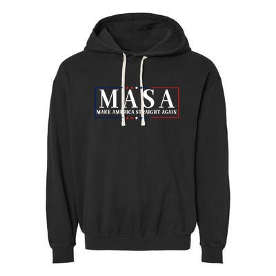 Make America Straight Again Political Funny Sarcastic Garment-Dyed Fleece Hoodie