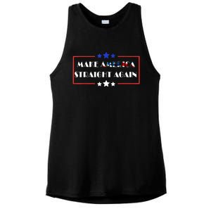 Make America Straight Again Political Funny Sarcastic Ladies PosiCharge Tri-Blend Wicking Tank