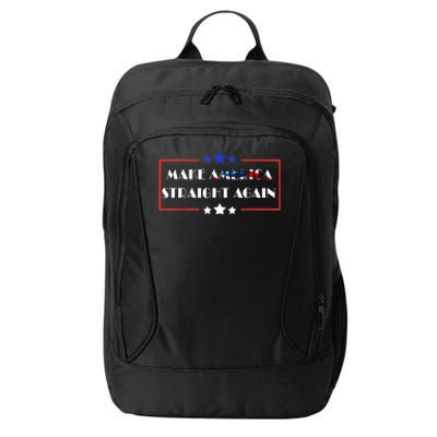 Make America Straight Again Political Funny Sarcastic City Backpack