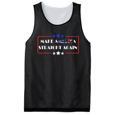 Make America Straight Again Political Funny Sarcastic Mesh Reversible Basketball Jersey Tank