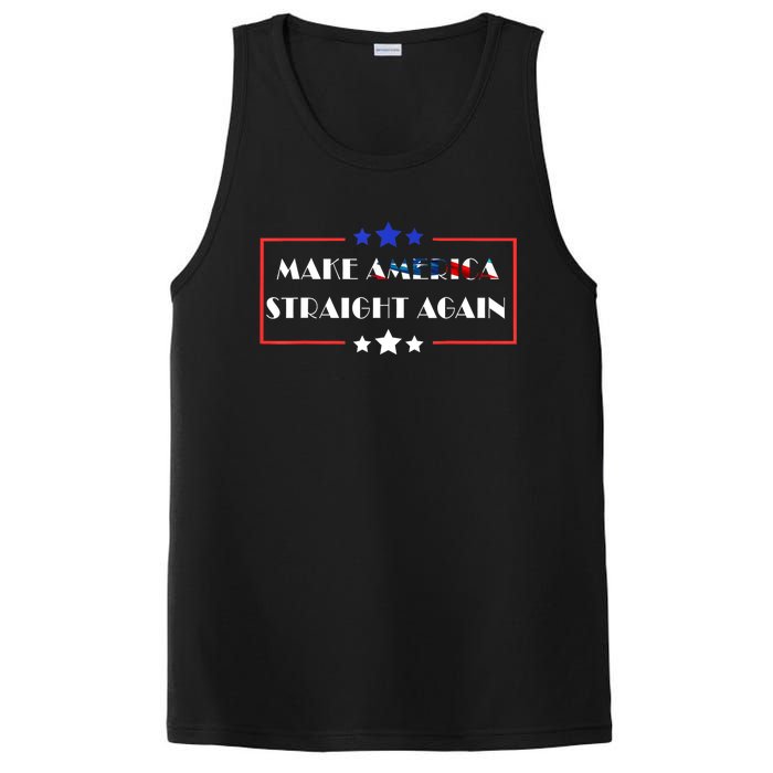 Make America Straight Again Political Funny Sarcastic PosiCharge Competitor Tank