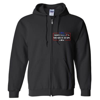 Make America Straight Again Political Funny Sarcastic Full Zip Hoodie