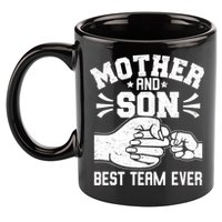Mother And Son Best Team Ever Sons Mom Matching Mother's Day  11oz C Handle Ceramic Mug