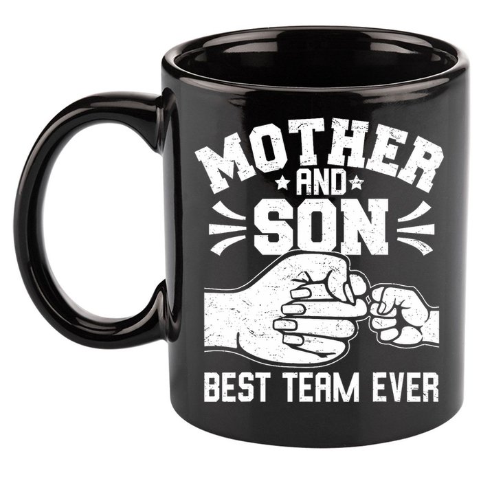 Mother And Son Best Team Ever Sons Mom Matching Mother's Day  11oz C Handle Ceramic Mug