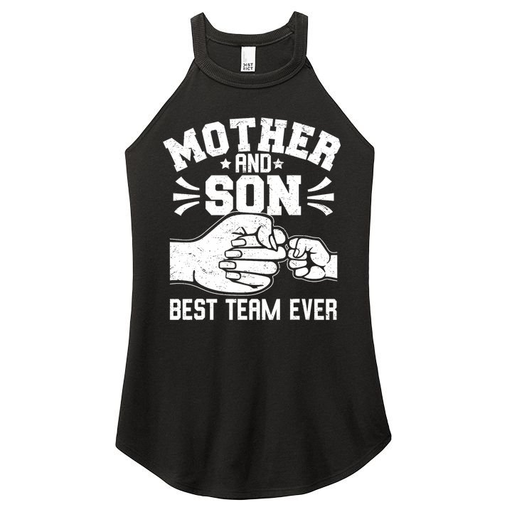 Mother And Son Best Team Ever Sons Mom Matching Mother's Day  Women's Perfect Tri Rocker Tank